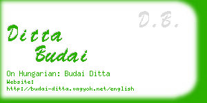 ditta budai business card